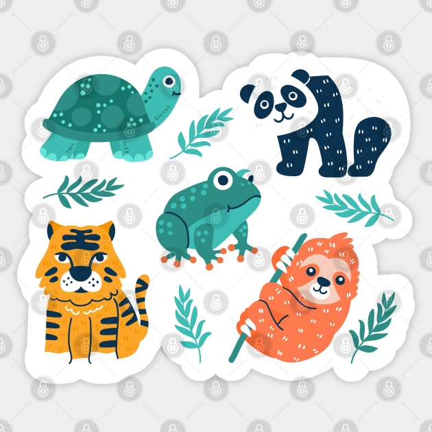 Tropical Animal Sticker by Mako Design 